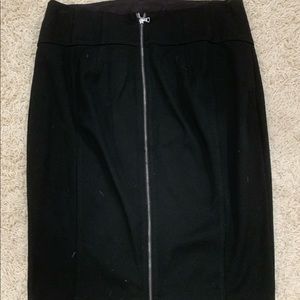 Black Pencil Skirt with zip up back, Size:12